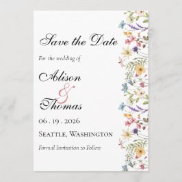 Whimsical Wildflower Meadow Wedding Save The Date