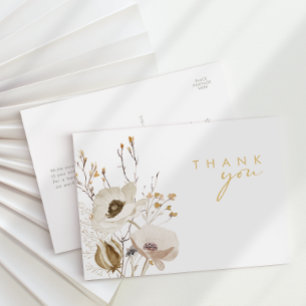 Whimsical Wildflower Wedding Thank You Postcard Postkarte