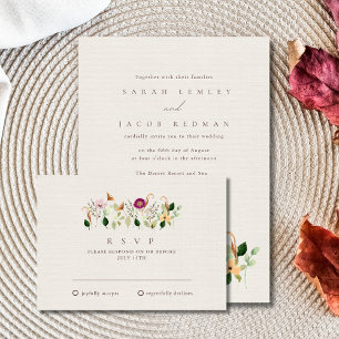 Whimsical Wildflowers Hochzeit-RSVP-Karte RSVP Karte