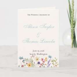 Whimsical Wildflowers Meadow Wedding  Programm