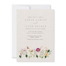Whimsical Wildflowers Wedding Invitation