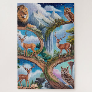 Whimsical Wildlife Fantasy Intricentive Miniatur Puzzle