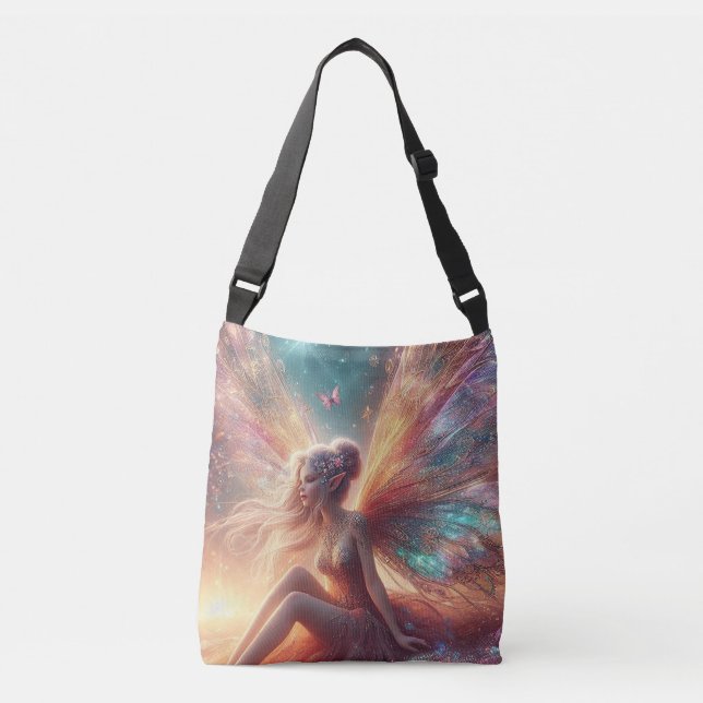 Whimsical Wings: Fantasy Fairy All-over Print Tasc Tragetaschen Mit Langen Trägern (Vorderseite)
