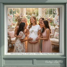 Whimsical Wings & Watercolor Wishes | Mommy To Be T-Shirt