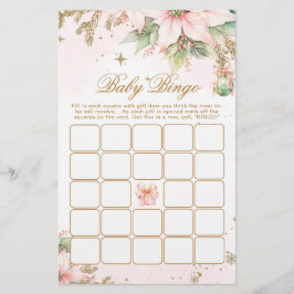 Whimsical Winter Baby Bingo Gold Blush Spiel