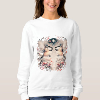 Whimsical Winter Chickadees Sweatshirt