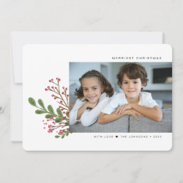 Whimsical Winter Greenery 5 Foto Feiertagskarte