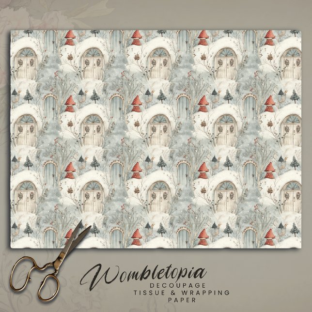 Whimsical Winter Hütte Magie Weihnachtsdekoupage Seidenpapier (Von Creator hochgeladen)
