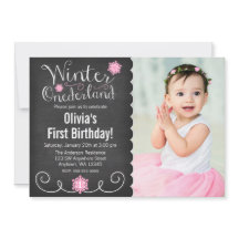 Whimsical Winter Onederland Foto erster Geburtstag