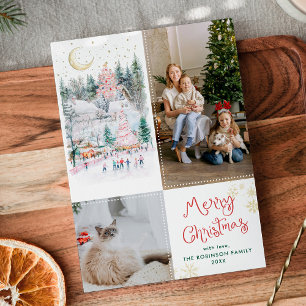 Whimsical Winter Village Frohe Weihnachten 2 Foto