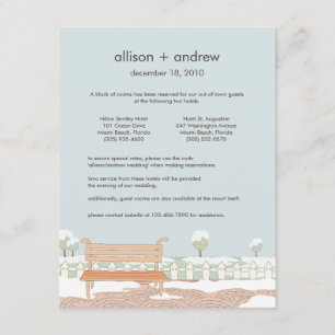 Whimsical Winter Wedding Accommodation Card Begleitkarte