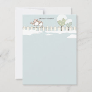 Whimsical Winter Wedding Danke Karte