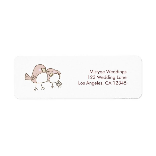 Whimsical Winter Wedding Return Address Label (Vorne)