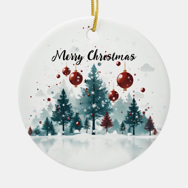 ❄️ Whimsical Winter Wonderland Ornament 🎄 (Vorne)