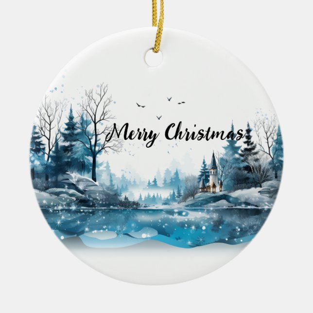 ❄️ Whimsical Winter Wonderland Ornament 🎄 (Vorne)