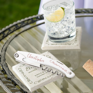 Whimsical Wirbel Doodle jede Colour Wedding Party Kellnermesser