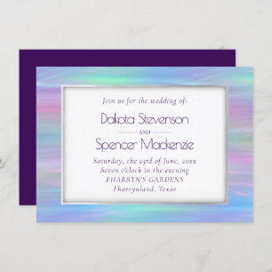 Whimsical Wisps   Holo Fairy Pastel Rainbow Ombre Einladung