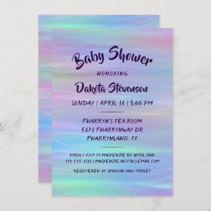 Whimsical Wisps   Holo Fairy Pastel Regenbogendusc Einladung