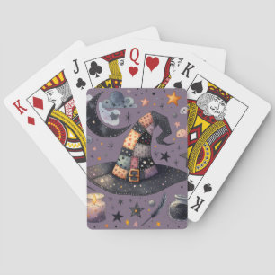 Whimsical Witch Hat und Himmelsmagie Spielkarten