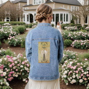 Whimsical Witchy Full Moon Jeansjacke