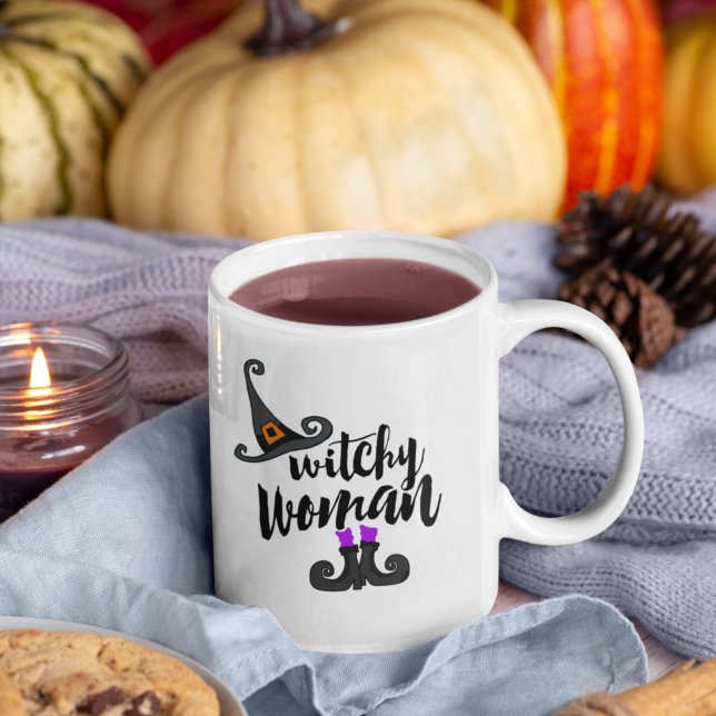 Whimsical Witchy Woman Halloween Kaffeetasse (Von Creator hochgeladen)