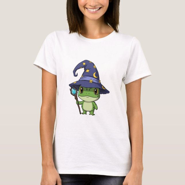 Whimsical Wizard Frog Character T-Shirt (Vorderseite)