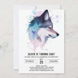 Whimsical Wolf Cub's Geburtstag Einladung
