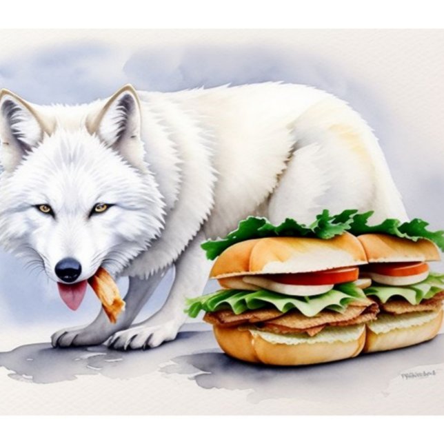 Whimsical Wolf Lunchbox ("A wolf with a taste for sandwiches")