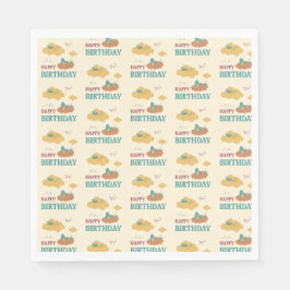 Whimsical Wolken farbenfrohe Glückwünsche zum Gebu Serviette