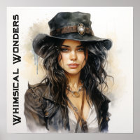 Whimsical Wonder Steampunk Young Woman Vintag