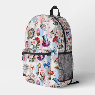 Whimsical Wonderland Aquarell im viktorianischen M Bedruckter Rucksack