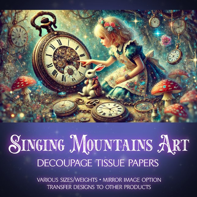 Whimsical Wonderland beobachtet Toadstools Decoupa Seidenpapier (Von Creator hochgeladen)