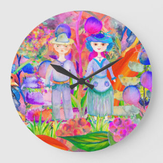 WHIMSICAL WONDERLAND GARDEN GROßE WANDUHR