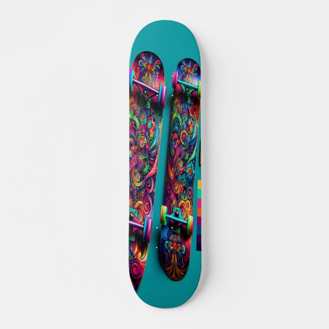 "Whimsical Wonderland" Skateboard (Vorne)