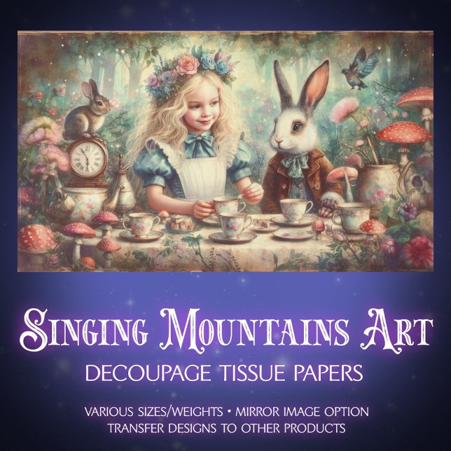 Whimsical Wonderland Tea Party Decoupage Seidenpapier (Von Creator hochgeladen)