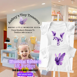 Whimsical Wonders Baby Short Sleeve Bodysuit Baby Strampler