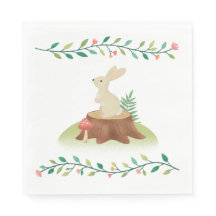 Whimsical Woodland Animal Baby Shooting Paper Napk