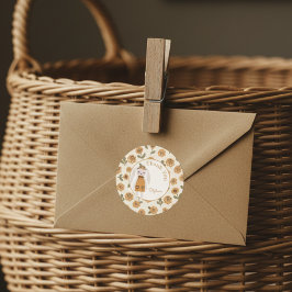 Whimsical Woodland Animal Favor Runder Aufkleber