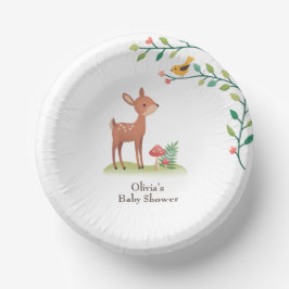 Whimsical Woodland Animals Baby Dusche Pappteller