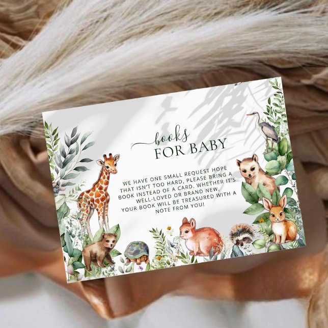 Whimsical Woodland Animals Books for Baby Shooting Begleitkarte (Von Creator hochgeladen)