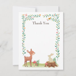 Whimsical Woodland Animals Dankeskarte