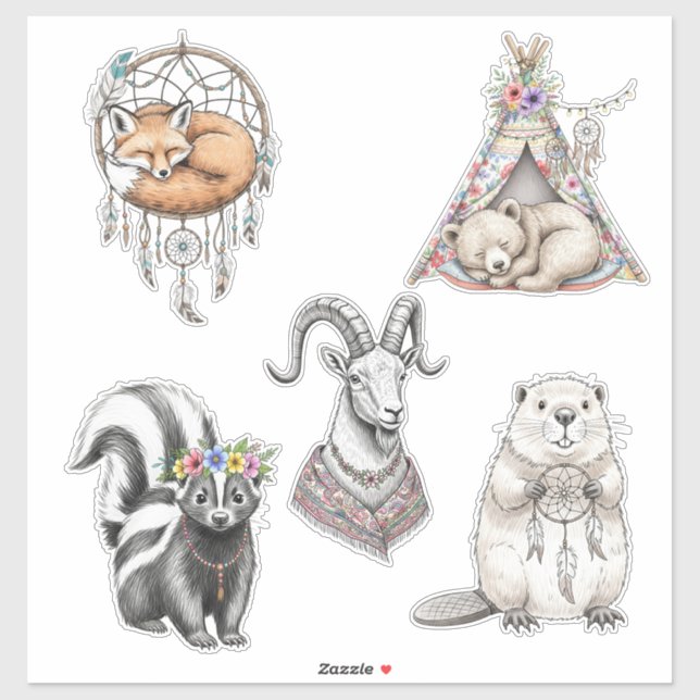 Whimsical Woodland Animals Sticker Pack 2 (Blatt)