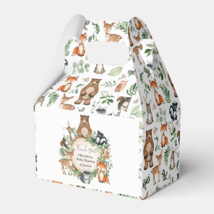 Whimsical Woodland Animals Wild One Baby Boy Party Geschenkschachtel