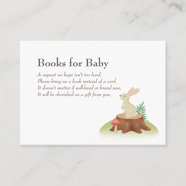 Whimsical Woodland Animes Books for Baby Begleitkarte (Vorderseite)