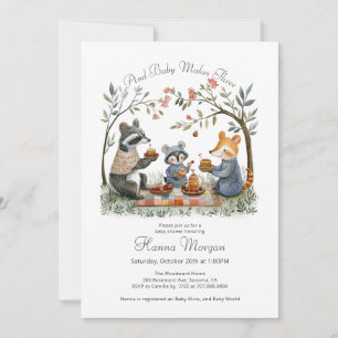 Whimsical Woodland Baby Dusche Einladung