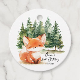 Whimsical Woodland Baby Fox 2. Geschenkanhänger