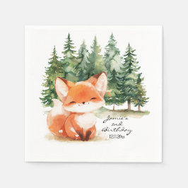 Whimsical Woodland Baby Fox 2. Serviette