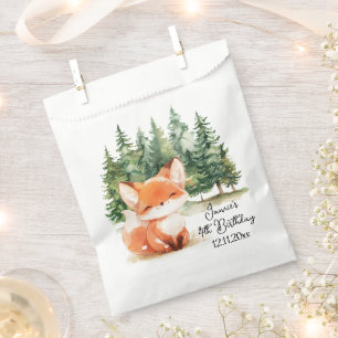 Whimsical Woodland Baby Fox 4. Geburtstag Geschenktütchen