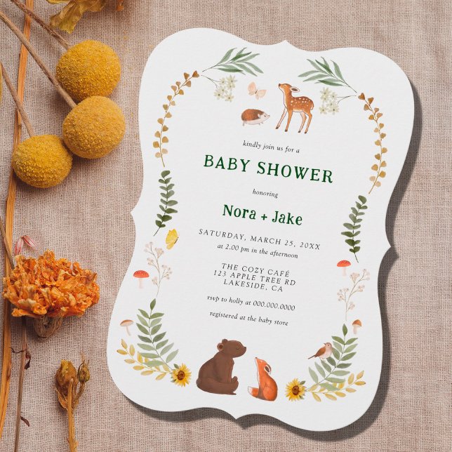 Whimsical Woodland Baby Shower Einladung (Von Creator hochgeladen)