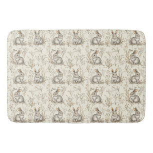 Whimsical Woodland Bunnies Badematte